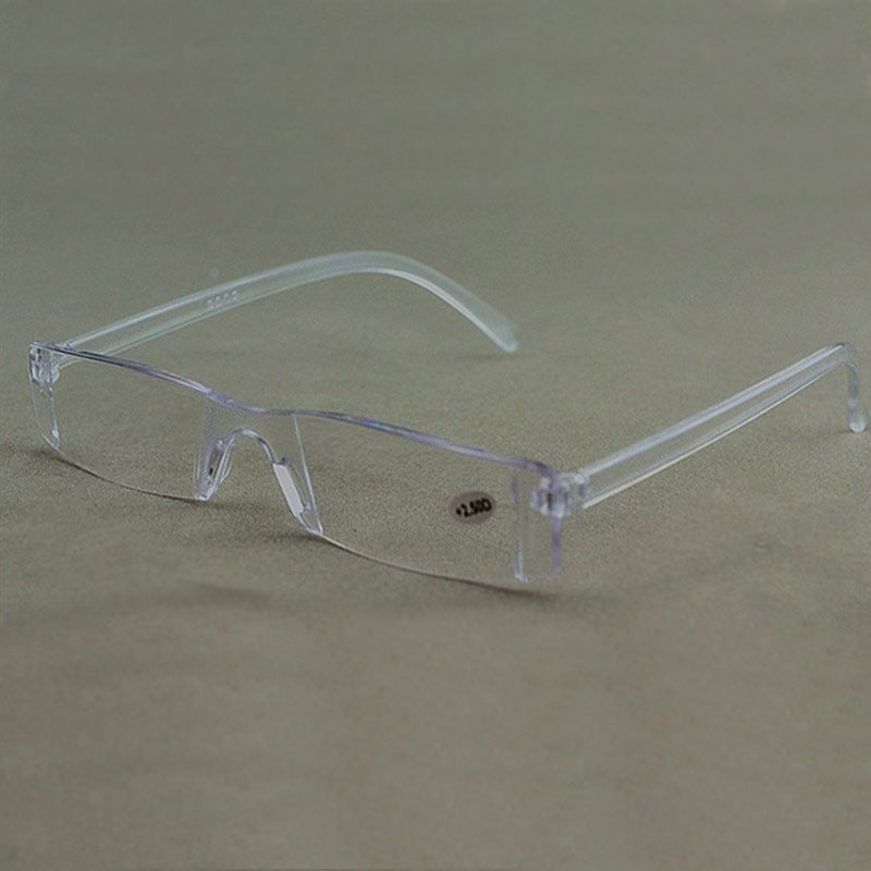 Men Women Clear Rimless Reading Glasses Resin Presbyopia