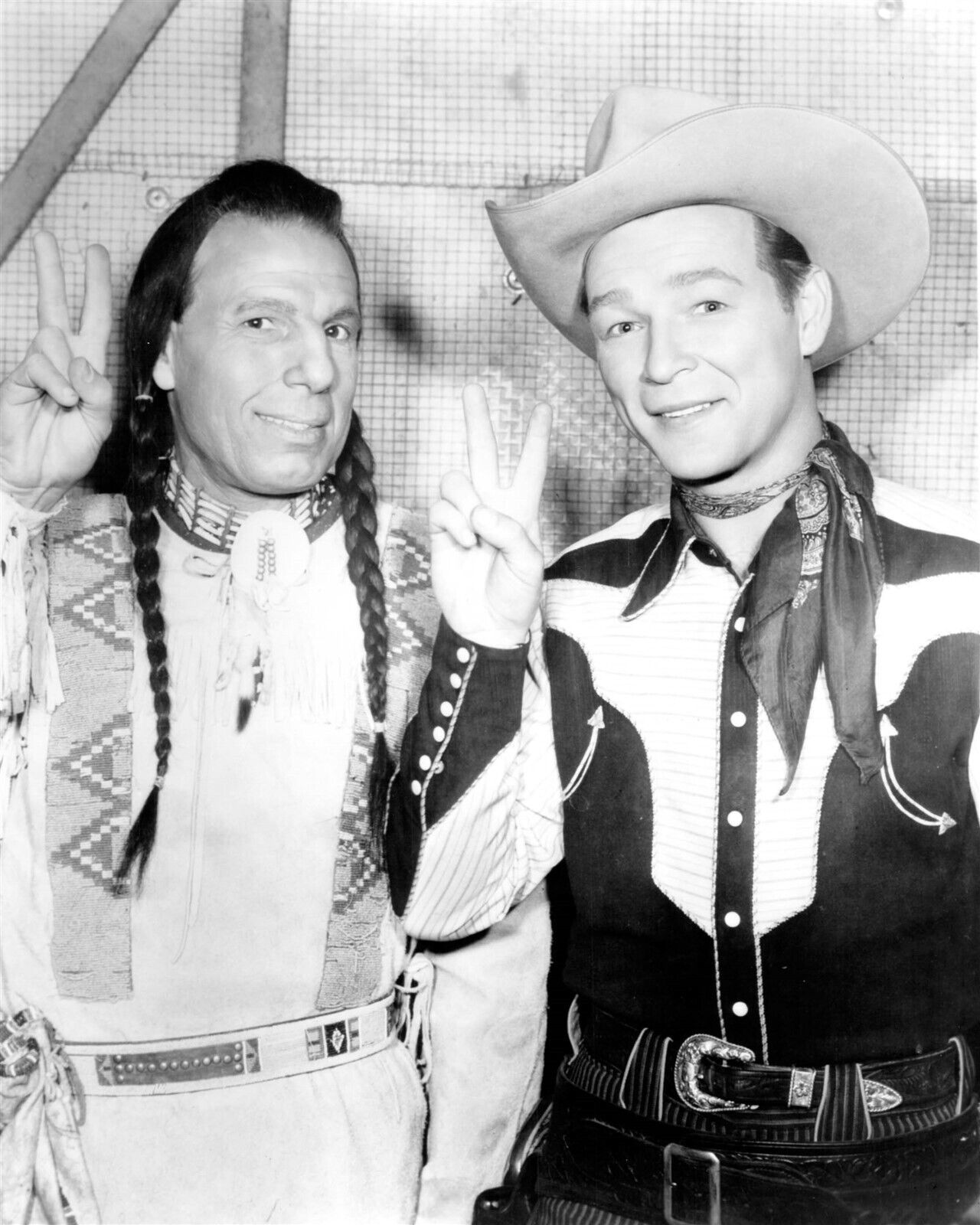 Iron Eyes Cody & Roy Rogers pose together and similar items