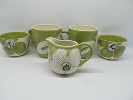Laurie Gates Soho Bundle 2 Mugs, creamer and 2 dipping bowls 5 piece lot... - $28.42