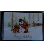 Trimming Traditions 18ct Christmas Cards with Envelopes - Bear&#39;s Snowman... - $9.89