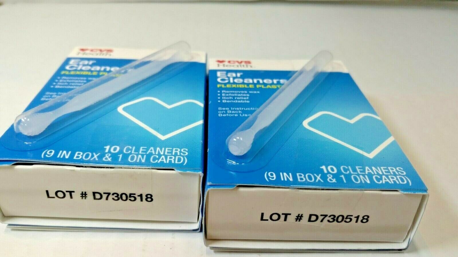 CVS Health Flexible Plastic Ear Cleaners Lot of 2 Bandages, Gauze