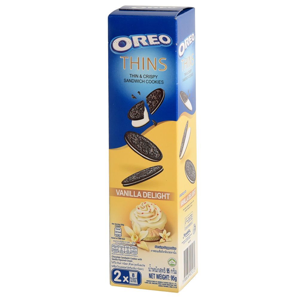 Oreo Thins Vanilla Delight 95g.(Pack of 3) - Cookies & Biscotti