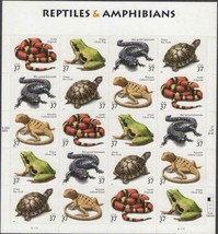 Reptiles &amp; Amphibians Sheet of Twenty 37 Cents Postage Stamps Scott 3814-18 - $11.95