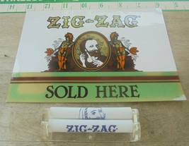 Original Vintage Zig Zag Man Rolling Paper Front Door Decal w/Roller Unused - $47.39