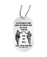My Brother Dog Tag Necklace - To My Soldier Brother Dog Tag for 2 Gifts ... - $24.70