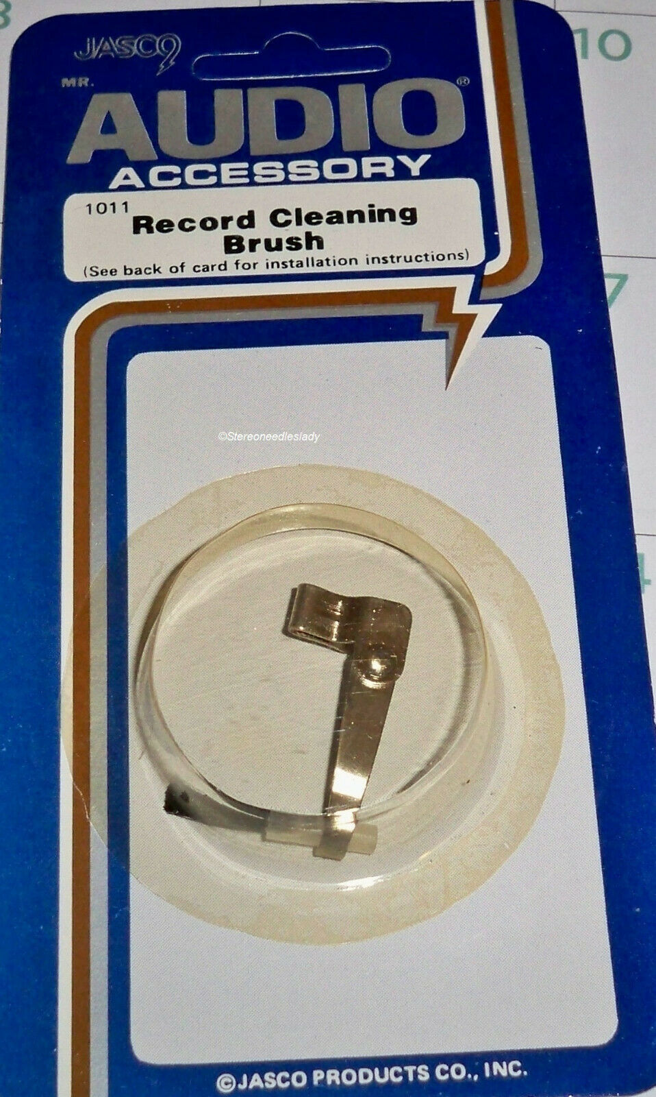 PHONOGRAPH RECORD CLEANING BRUSH ATTACHMENT TONEARM for VINTAGE