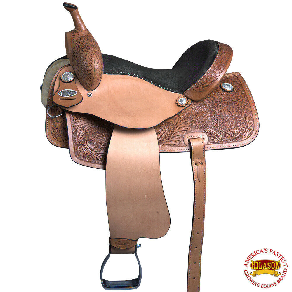 15 in Western Horse Barrel Racing Saddle Leather Trail Hilason UK15