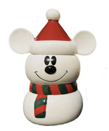 2022 Disney Mickey Mouse Snowman Christmas Cookie Jar Canister New - $84.99