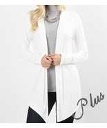 Ivory Plus Size Cardigan, Plus Size Cardigan Sweaters, Ivory, Colbert Cl... - $29.99