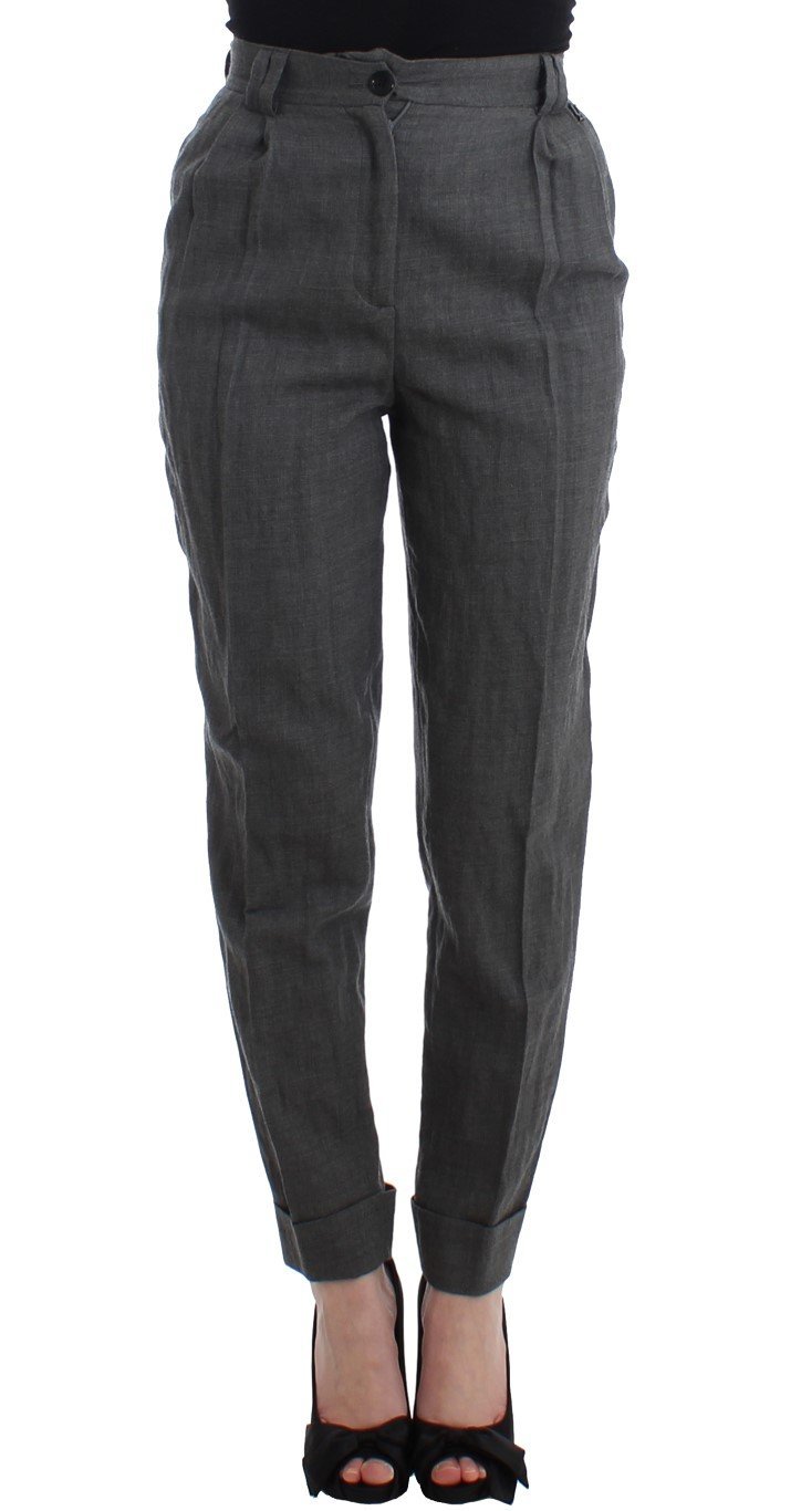 Galliano Gray tapered pants Pants