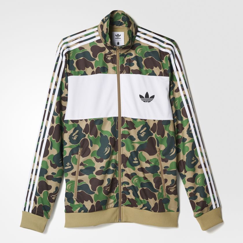 New Adidas Originals Outlet Bape Firebird camouflage Zip Jacket Camo ...