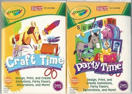 2 Crayola (PC CD-ROM) Craft Time Brand New Party TIme &amp; Craft Time RARE ... - $5.94