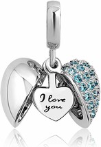 Pandora Charms Bracelet &amp; Necklace I Love You Heart Bead Women Valentine... - $33.69