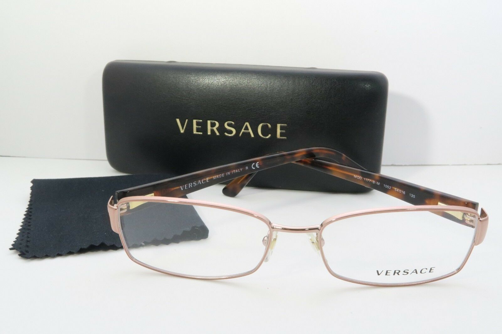 Versace Women's Rose Gold Glasses with case MOD 1177BM 1052 54mm