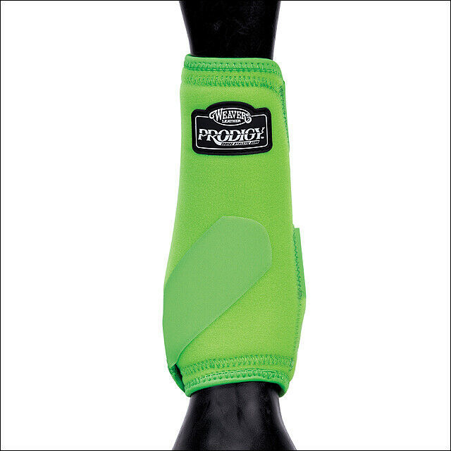 Lrg Weaver Prodigy Neoprene Horse Front Protective Athletic Boots Lime U-7-S4