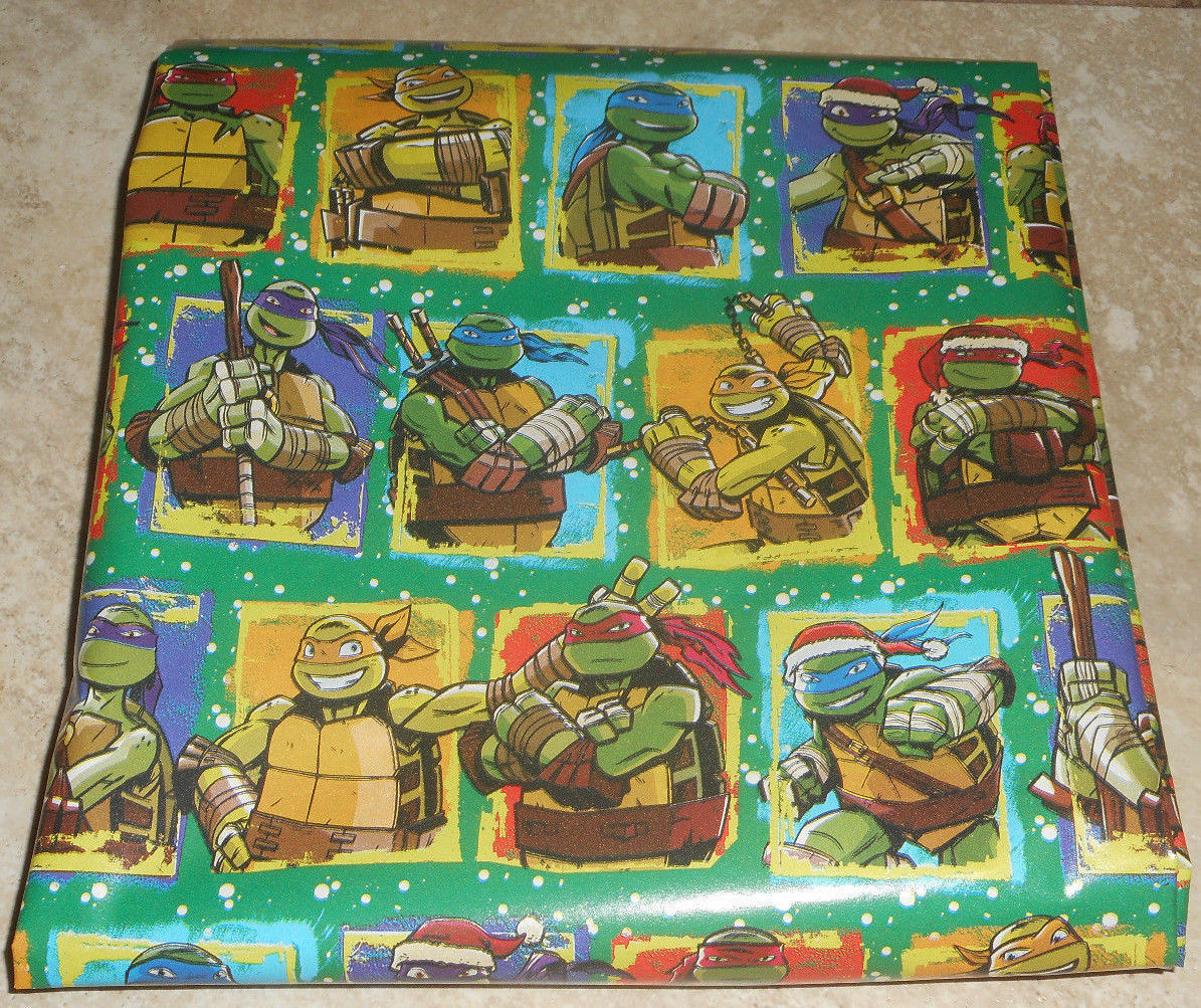 TMNT KIDS TEENAGE MUTANT NINJA TURTLES Christmas Wrapping Paper 20 SQ FT ROLL Wrapping Paper