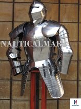 Medieval Reenactment Gothic Knight Steel Suit of Armor Halloween LARP Costume