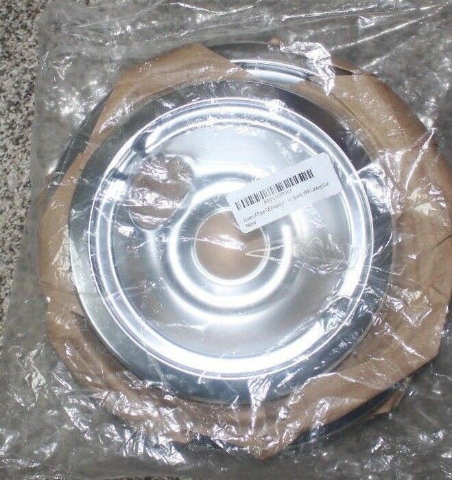 GE Stove Drip Bowl 4 Pack Universal Electric Range Chrome Reflector