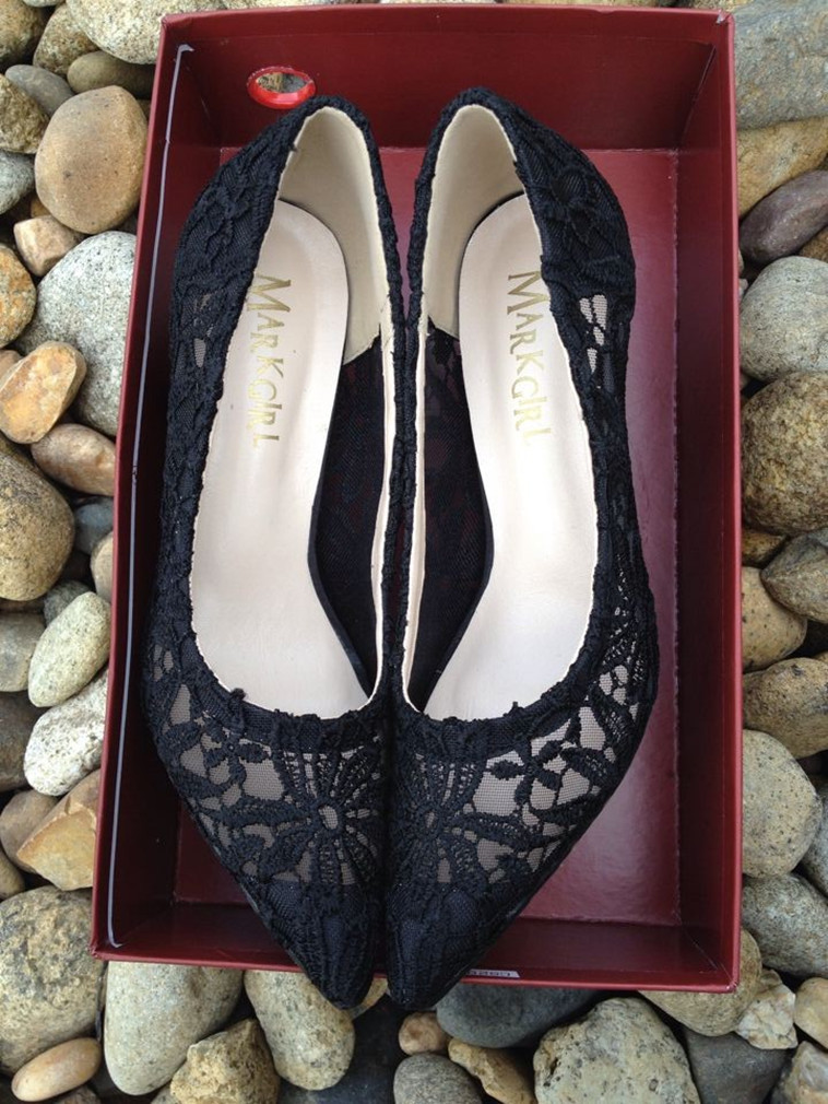 black evening shoes low heel