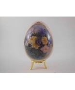 Lena Liu Butterfly Garden Porcelain Egg Collection Petunia and Purple Em... - $24.74