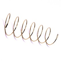 18K Rose Gold Magicwire Long Finger Ring, Elastic Worked Wire, Snake - $224.00