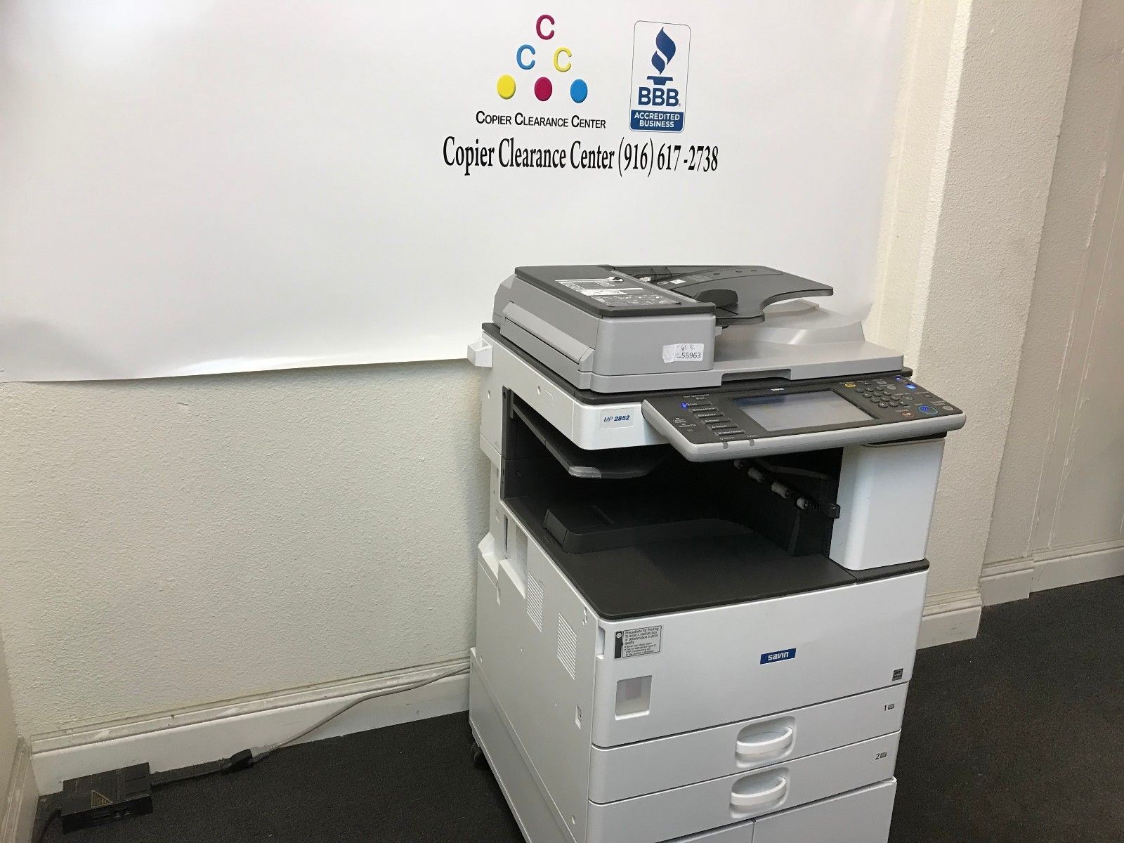 Ricoh Savin Aficio MP 2852 Black and White Copier Printer Scanner Fax