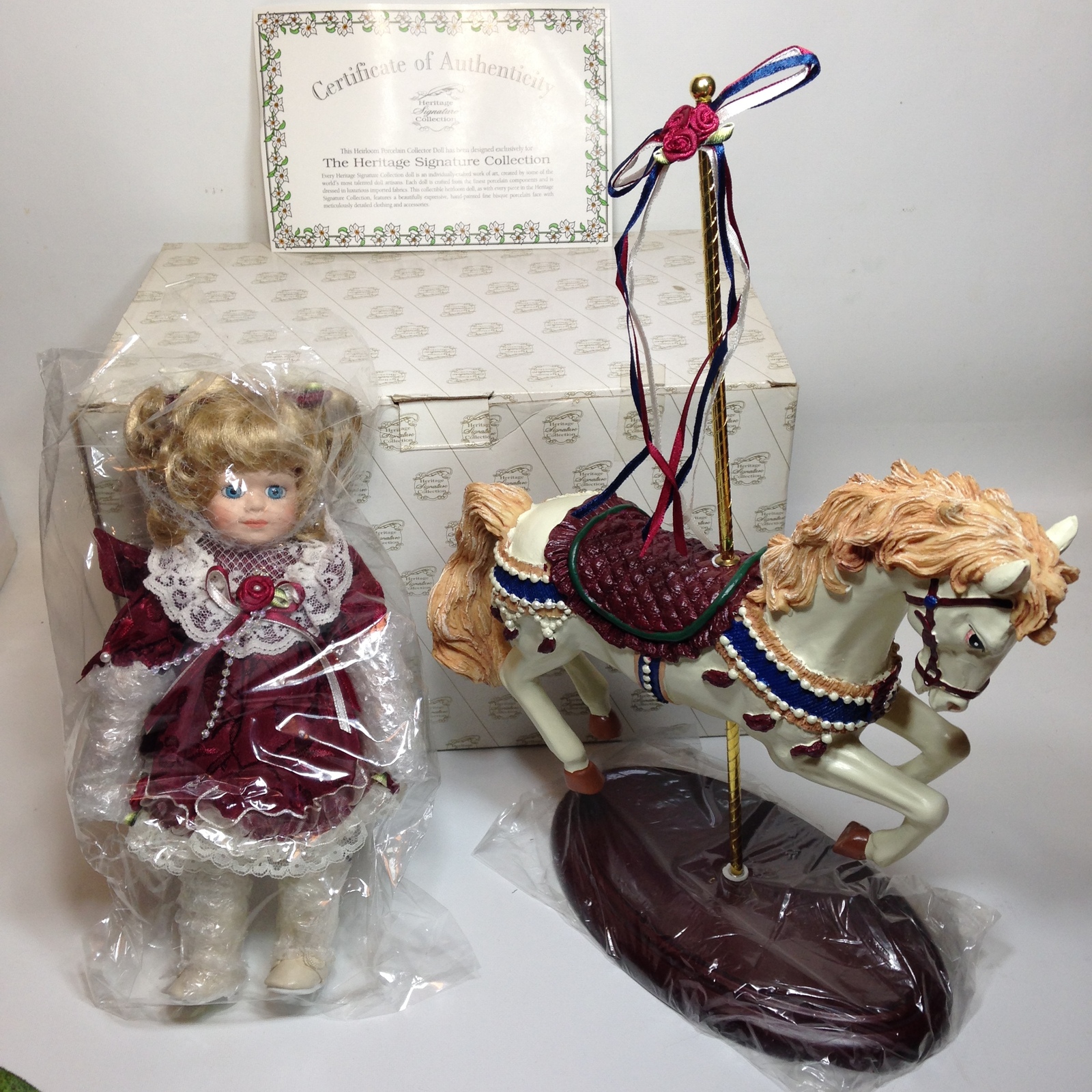Carousel Horse Porcelain Doll Hailey RARE Heritage Heirloom Millennium