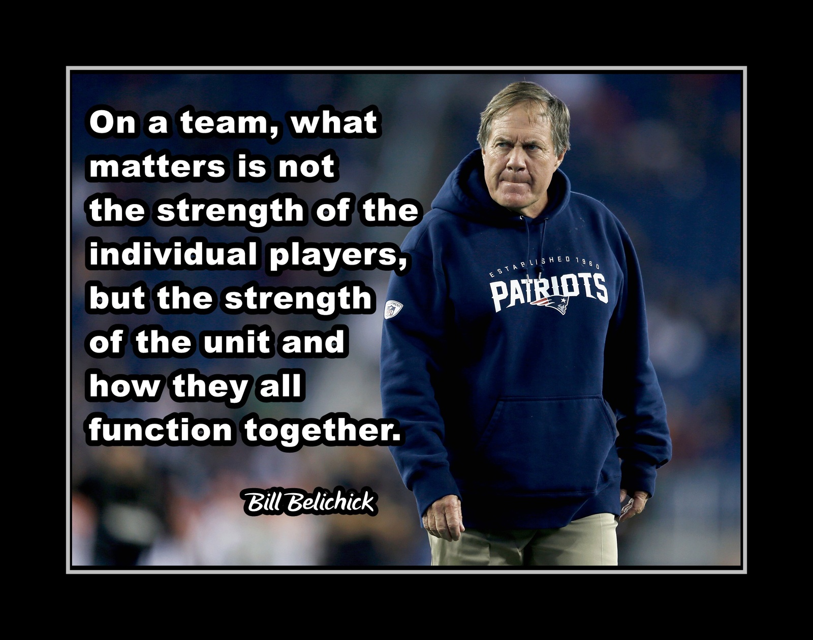 Belichick Football Coach Quote Poster Print Gift Inspirational Wall Art