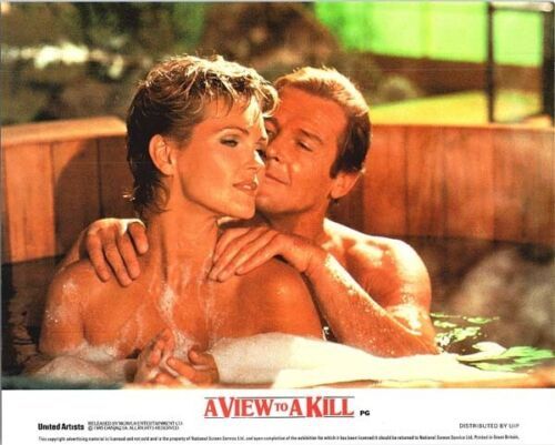 A View To A Kill Original 8x10 Lobby Card Fiona Fullerton Roger Moore In Hot Tub Photographs 5026