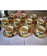 -Magnicent Set of 10  FRANCISCAN Cups and Saucers-Apple Pattern - $74.56