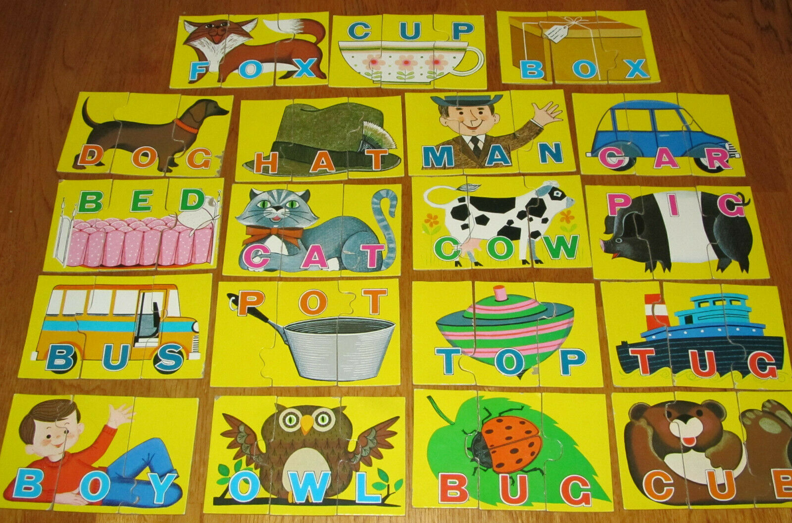 Playskool Jigsaw Puzzles - Words to Spell Match-Ups - 19 Puzzles - 1978 ...