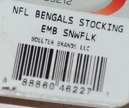 NFL Licensed Cincinnati Bengals Christmas Stocking Bells Snowflakes Logo image 8
