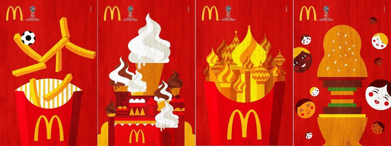 FIFA World Cup McDonald's AD Poster 2018 Soccer Tournament Print 24x36 27x40