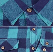 Men’s Premium Cotton Button Up Long Sleeve Plaid Comfortable Flannel Shirt image 6