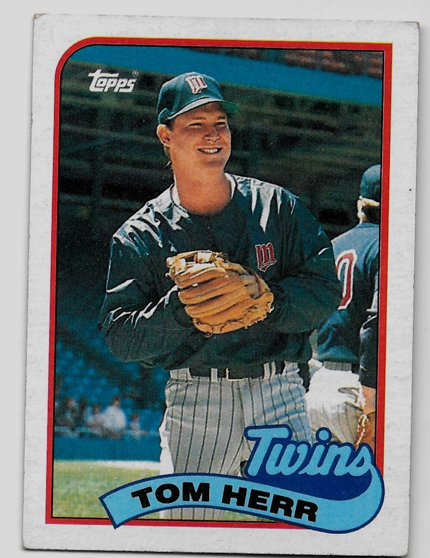 1989 Topps Baseball Card 709 Tom Herr Minnesota Twins Baseball Cards