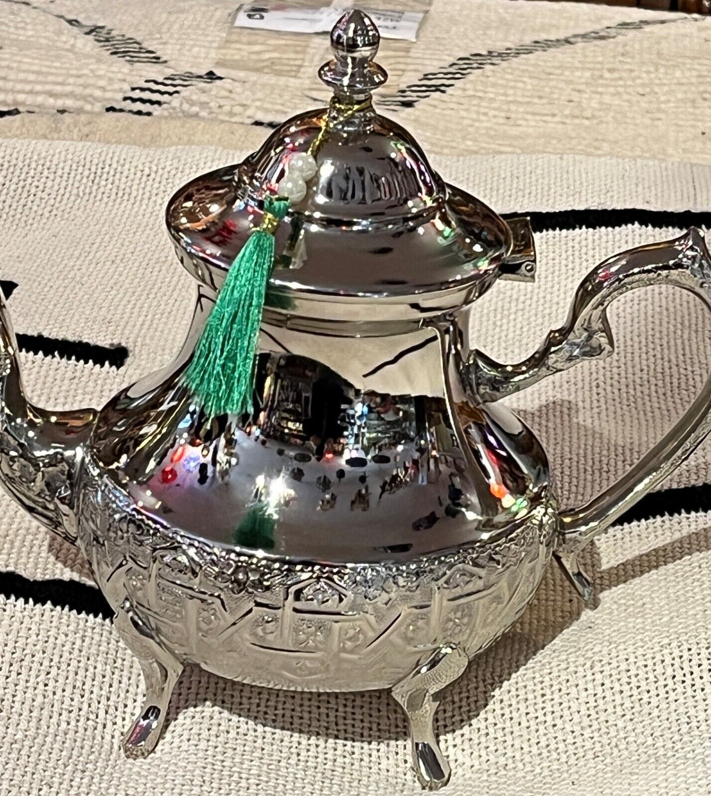 Moroccan Large Teapot Moroccan teapot silver Moroccan large teapot