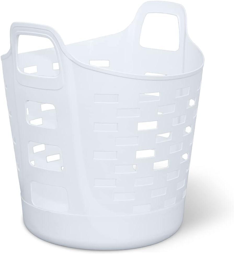Vintage Rubbermaid Ivory Plastic Laundry Basket Hamper 2965 