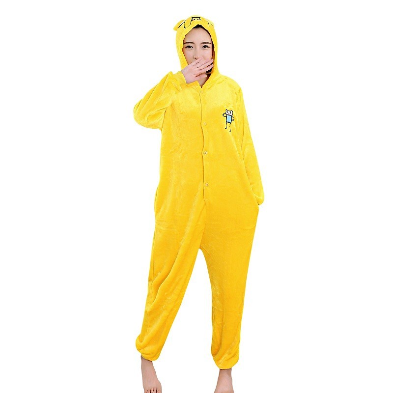 Adults' Kigurumi Pajamas Dog Onesie Pajamas Polar Fleece Yellow Cosplay For Men