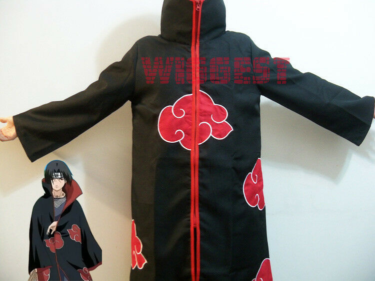 Naruto Akatsuki Cosplay Costume Itachi Cloak Deidara Pain Hidan Cape Uniform