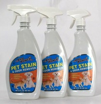 3 Bottles Pro Power 22 Oz Pet Stain & Odor Remover For Carpets Upholstery Fabric