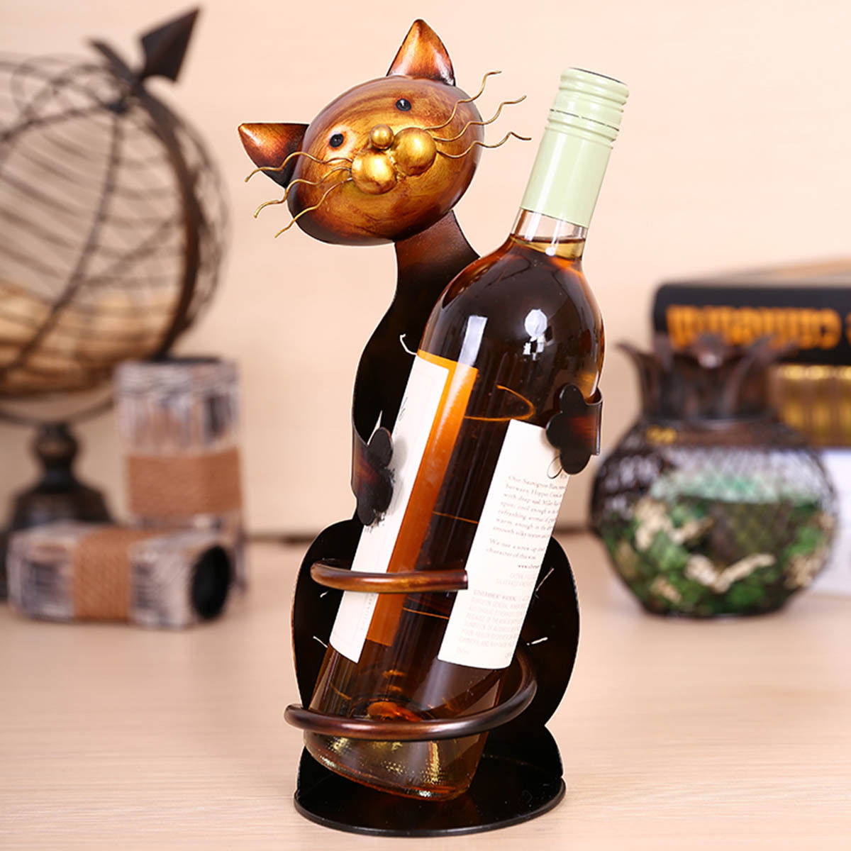 Cat Home Decoration Wine Bottle Holder And 50 Similar Items