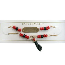 Azabache Bracelet For Babies Protection From Evil Eye Red & Black Beads - $18.76