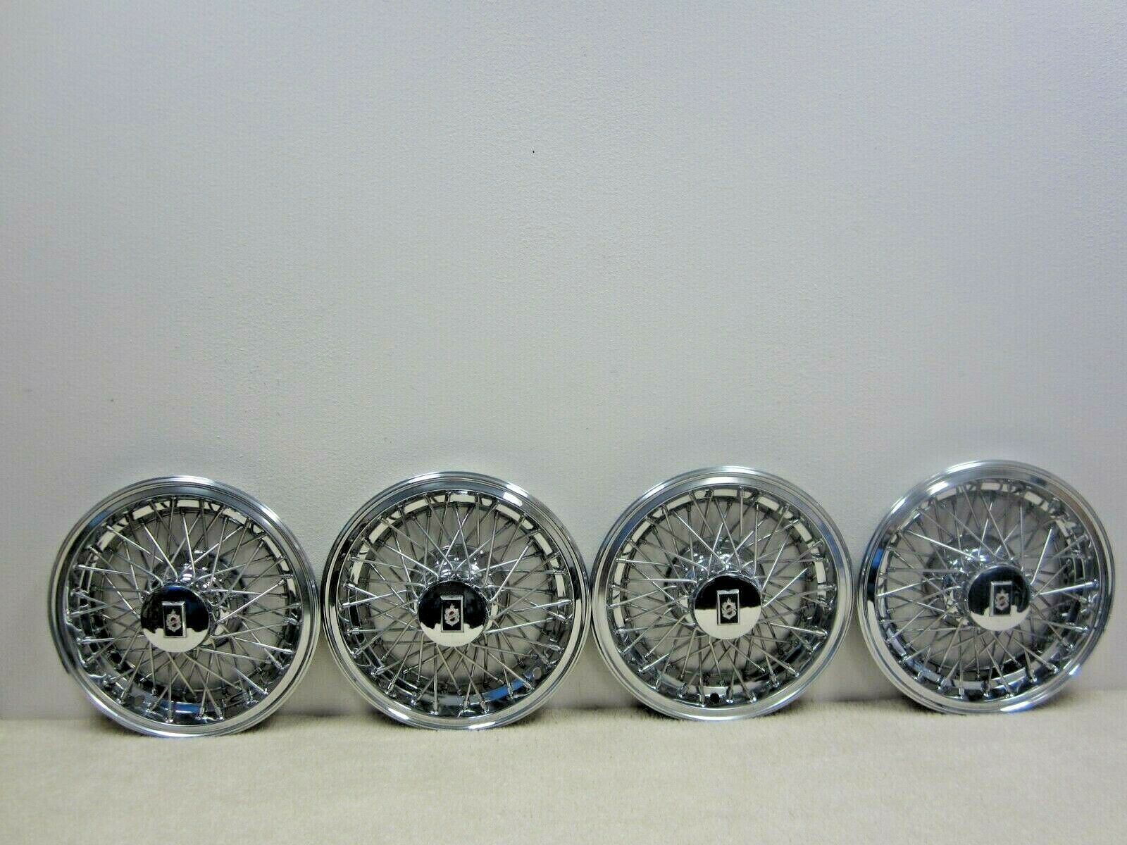 1981 1990 OLDSMOBILE 88 / 98 OEM 15" WIRE HUBCAP / WHEEL COVER SET