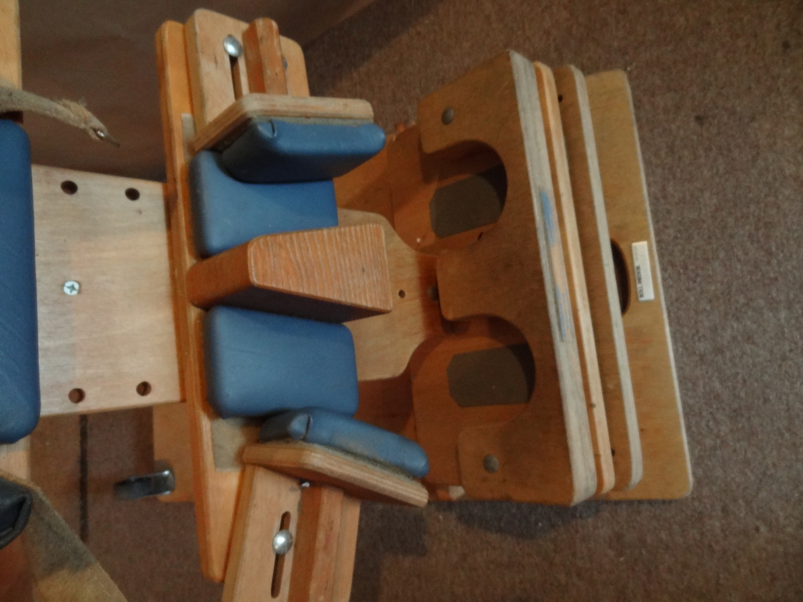 BOLL 9002454 WOODEN CHILD RESTRAINT MEDICAL CHAIR ON WHEELS TRANSPORT