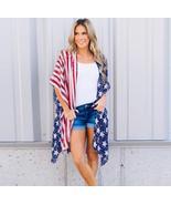 Print Casual Amercican Independence Day Cardigan for Women - $24.99
