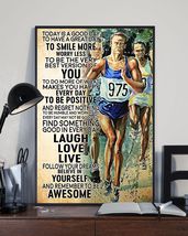 Running Today Is A Good Day To Have A Great Day Vertical Canvas Painting - $49.99