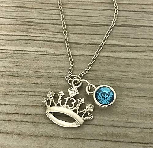 13th Birthday Charm Necklace- Girls Thirteenth Birthday Jewelry - Sweet 13 Gift-