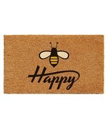 Bee Happy Doormat Welcome Mat Housewarming Gift Home Decor Funny Doormat... - $29.95+