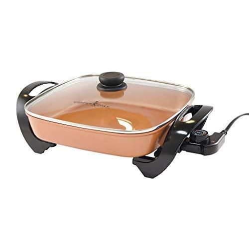 Copper Chef Electric Skillet Buffet Server For Steaming, Sauteing