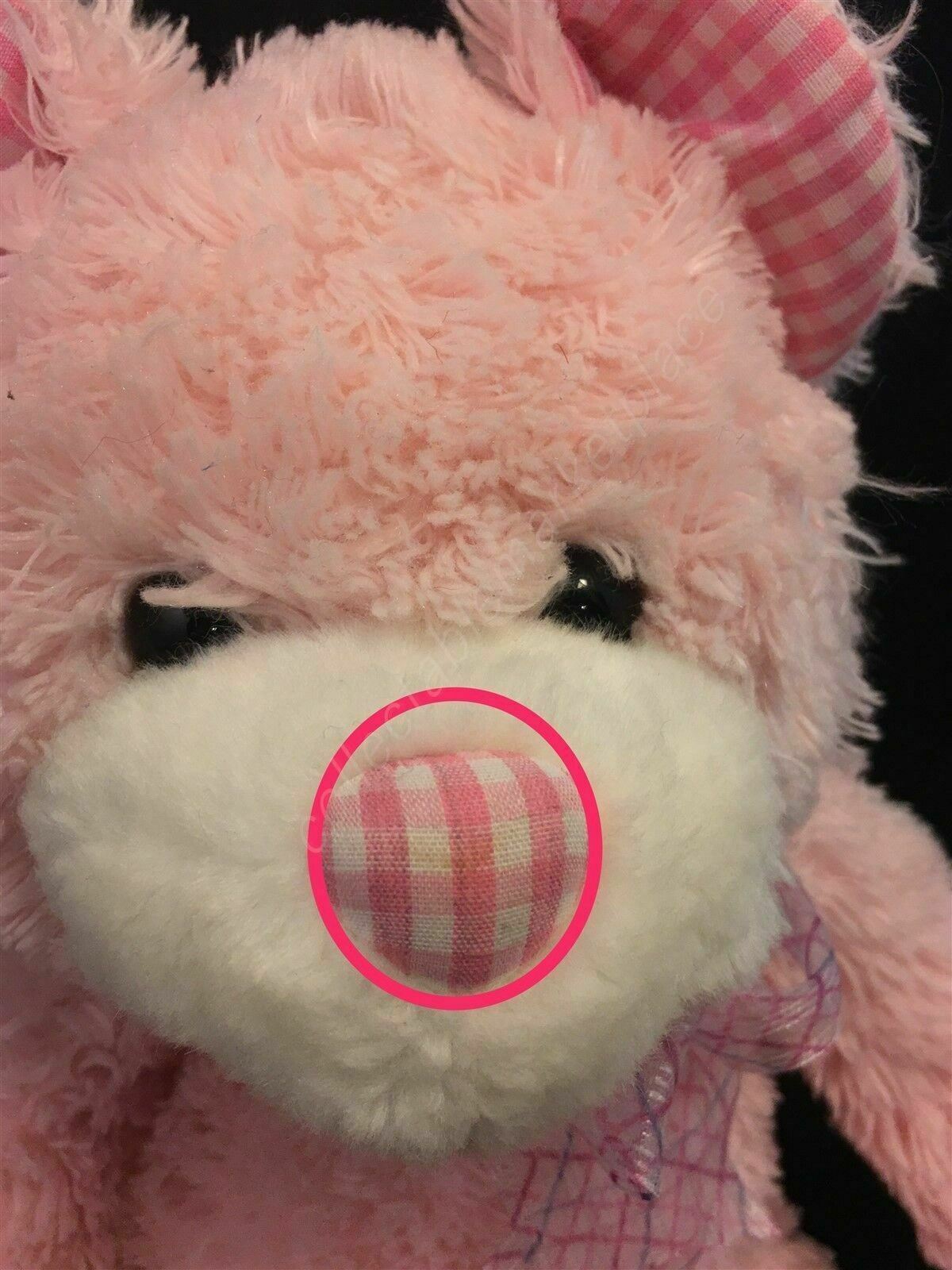 ANIMAL ALLEY plush Kitty CAT    white with pink    12 inch  smoke free home 